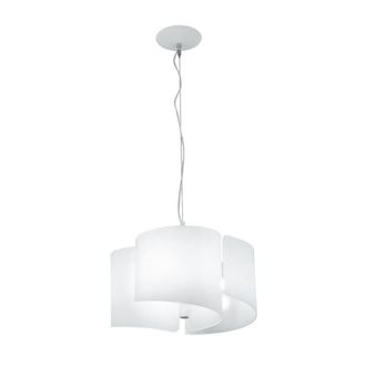 Netlighting Imagine Curved Glass Ceiling Pendant White E27
