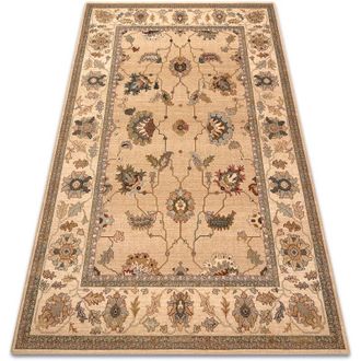 RugsX Alfombra De Lana Polonia Loare Marco Crema Beige 170x235 Cm