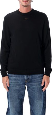 Diesel Minimalist Ribbed Knit Crewneck Sweater