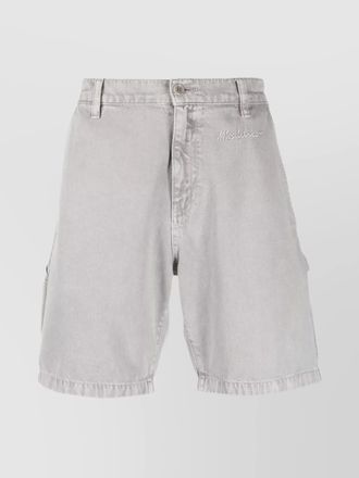 Moschino cotton logo-embroidered straight-leg chino shorts