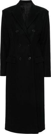 MODES double-breasted wool coat - women - Wool/Viscose - 40 - Black