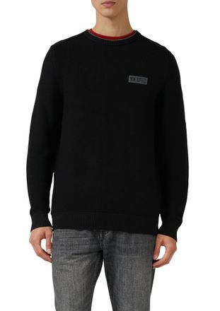 s.Oliver Strickpullover S.OLIVER, Herren, Gr. XXL, schwarz, Strick, Obermaterial: 100% Baumwolle, unifarben, regular fit h&uuml;ftlang, Rundhals, Strickb&uuml;ndchen, Pu