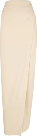 Cortana Gonna Maxi Avvolgente Asimmetrica - - Skirts - Donna - Beige - M