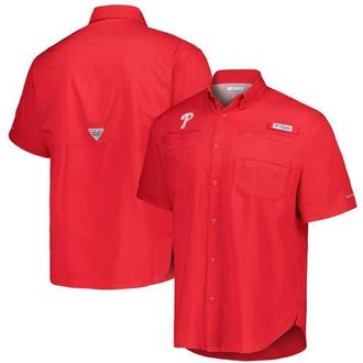 Columbia Mens Columbia Red Philadelphia Phillies Tamiami Omni-Shade Button-Down Shirt at Nordstrom, Size Medium