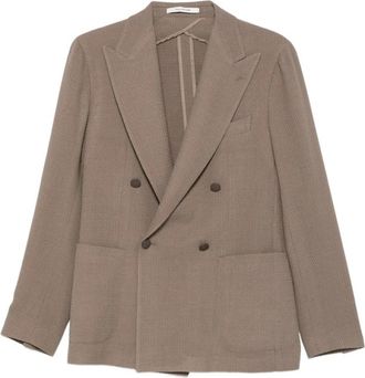 Tagliatore Warner Blazer - Heren - Blazers - Bruin - M - Wol - Jassen