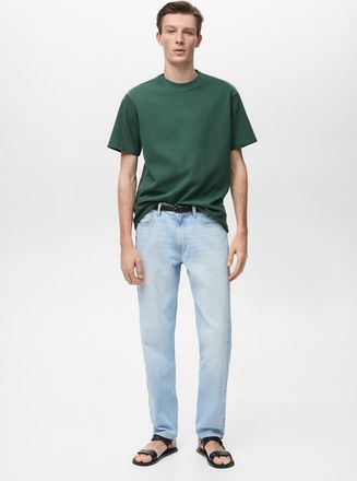 Mango Maglietta texture regular fit verde scuro - Uomo - XXL - MANGO MAN