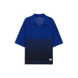 HUGO BOSS Knitted-cotton sweater with dip-dye effect