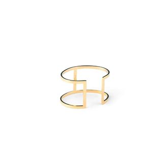 Elisabetta Franchi Pair of metal bracelets - female - Elisabetta Franchi - Bracelets - Yellow - ONE SIZE - Accessories