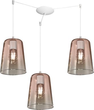 Top-Light Lampadario Top Light Shaded 1164bi S3 S Ra E27 Led Vetro Rame Lampada Soffitto Moderna
