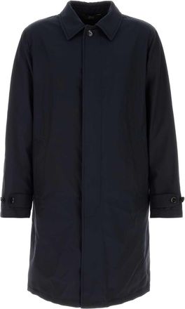 Brioni Midnight Blue Silk Overcoat