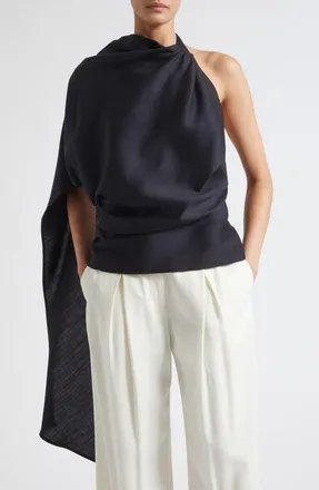 R&oacute;he Draped Open Back Top in Night at Nordstrom, Size 38
