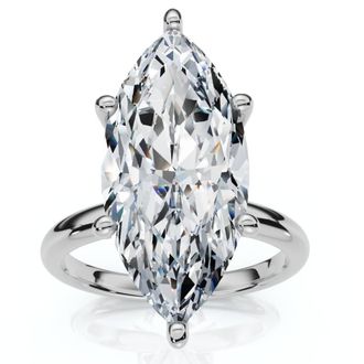 Pompeii3 Certified 6Ct Marquise Solitaire Diamond Engagement Ring Lab Grown