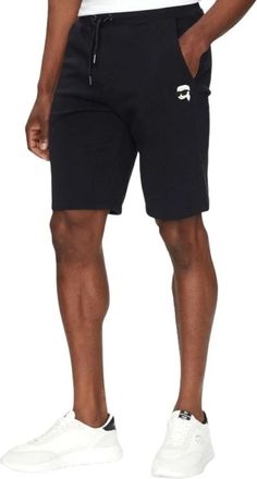 Karl Lagerfeld Sweatshorts - Heren - Korte Broeken - Blauw - XL - Katoen - Korte Broeken