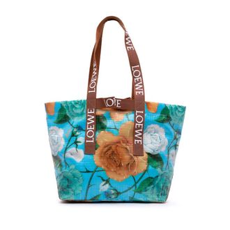 Loewe Pre-owned Loewe Paulas Ibiza Printed Coated Canvas Fold Shopper Tote Ladies 7EQUXY9FIGHUMOLN