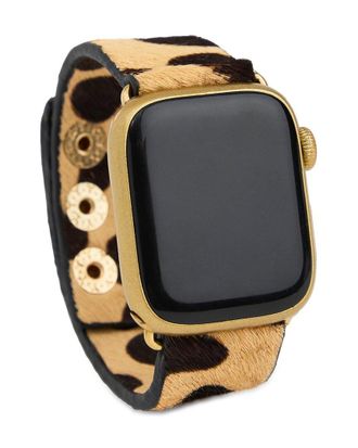 Saachi Saachi Stainless Steel Animal Print Button Apple Watch Band