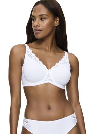 Triumph Minimizer-BH TRIUMPH Amourette, Damen, Gr. 70, Cup E, weiss (wei&szlig;), Spitze, Obermaterial: 68% Polyamid, 32% Elasthan, unifarben, BHs Minimizer-BH, ver