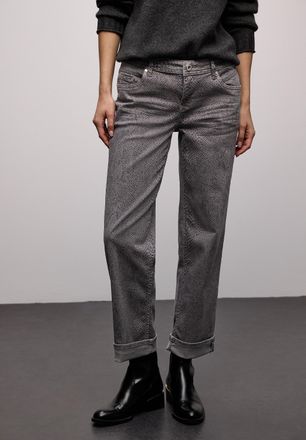 Street One 5-Pocket-Jeans STREET ONE, Damen, Gr. 30, L&auml;nge 28, grau snake washed, Denim/Jeans, Obermaterial: 81% Baumwolle, 17% Polyester, 2% Elasthan, normal la