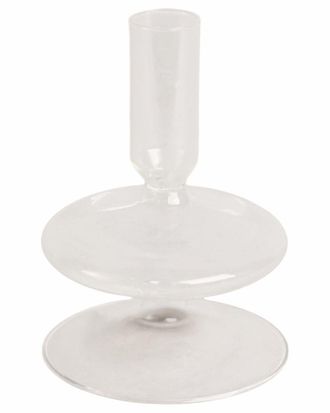 Sagebrook Home 5In Vintage Glass Taper Candle Holder
