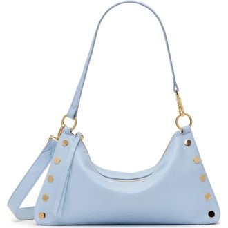 Hammitt Medium Kyle Leather Shoulder Bag in Hazy Blue/Gold at Nordstrom