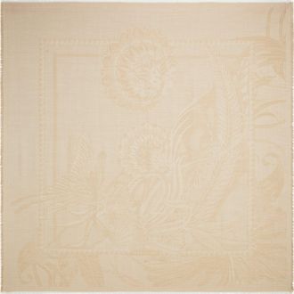 Ferragamo Donna Stola in seta e cashmere Beige