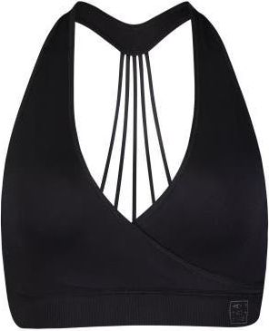 BraBar/Boutique Hug Strappy Halter Sports Bralette in Black at Nordstrom, Size Medium/large