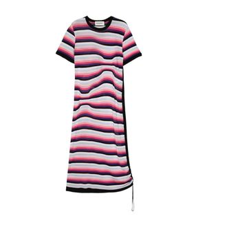 Sonia Rykiel Abito midi asimmetrico a righe - - Dresses - Donna - Rosa - M
