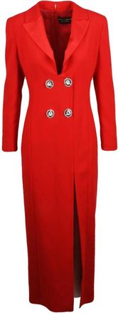 Simona Corsellini Party Edition Lange Jurk - Dames - Avondkleed - Rood - S - Polyester - Kleedjes