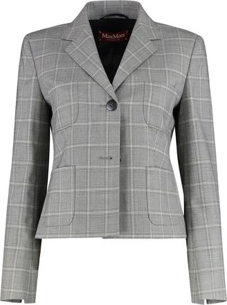 Max Mara checked single-breasted jacket - Grey