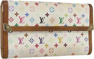 Louis Vuitton Pre-owned Wallets, female, Multicolor, Size: ONE SIZE Pre-owned Vintage Canvas Wallet