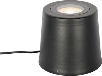 QAZQA Modern Garden Spotlight Black Round IP65 AR111 - Lennard
