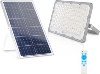 Silver Jeans Co Foco Led Exterior Con Panel Solar+bateria+mando Distancia 50w Ip65 174050