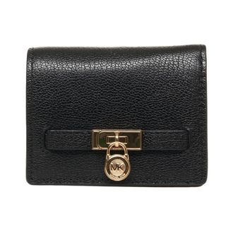 Michael Kors Wallets & Cardholders, female, Black, Size: ONE SIZE Elegant Leather Wallet with Lock Detail