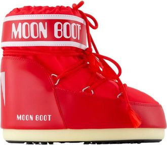 Moon Boot Schoenen, Dames, Rood, 39 EU, Polyester, Rode synthetische lage enkellaarzen