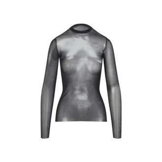 Jean Paul Gaultier Sheer Long-Sleeved Top With Fitted Silhouette