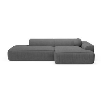 Sia Home Sof&aacute; esquinero 4 plazas pana gris antracita
