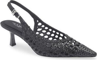 Rag & Bone Brynn Slingback Pump in Black Woven at Nordstrom, Size 38.5