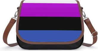 Generic Genderqueer Flag Fashion Womens Crossbody Bags Novelty Handbag Shoulder Bag Purse