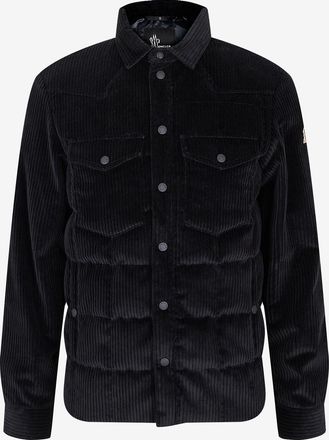 Moncler Kord-Overshirt mit Hemdkragen Gelt
