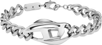 Diesel Mens Stainless Steel Chain Bracelet