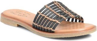 Kork-ease Deja Slide Sandal in Black Leather at Nordstrom, Size 10