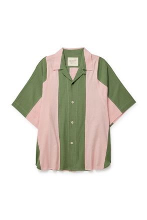 Kardo Yusuke Convertible-Collar Striped Cotton-Jacquard Shirt