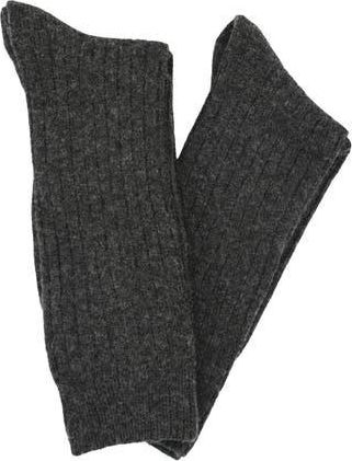 Lorenzo Uomo Ribbed Cashmere Blend Crew Socks - Pack of 2 in Charcoal at Nordstrom Rack