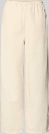 American Vintage American Vintage Wide Fit Stoffhose mit elastischem Bund Modell Lycaz in Ecru, Gr&ouml;&szlig;e XS