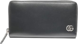 Gucci 2000-2020 GG Marmon portemonnee met rits - Zwart