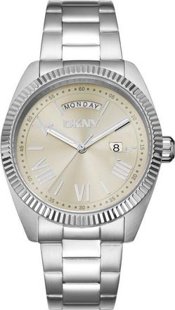 DKNY Day Date Bracelet Watch, 40mm in Gray at Nordstrom