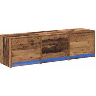 vidaXL TV Cabinet with LEDs Old Wood 140 x 34 x 40 cm Engineered Wood vidaXL