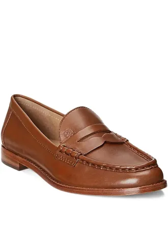 Lauren Ralph Lauren leather loafers - women - Leather/Leather/Rubber/Leather - 11 - Neutrals