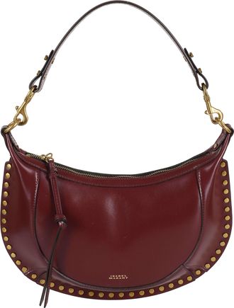 Isabel Marant Burgundy Naoko Smooth Leather Shoulder Bag