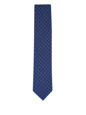 Eton patterned silk tie - men - Silk - One Size - Blue
