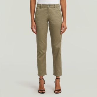 G-Star Chinohose G-STAR Kate Chino Boyfriend, Damen, Gr. 26, L&auml;nge 32, gr&uuml;n (ensis gr&uuml;n), Web, Obermaterial: 97% Baumwolle, 3% Elasthan, unifarben, bequem la